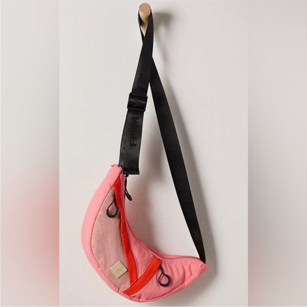 Free People nothing but net Pink and Orange Crossbody Sling Bag nwt
